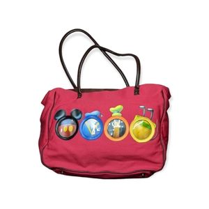 Vintage Disney Shopping Online Red Travel Tote